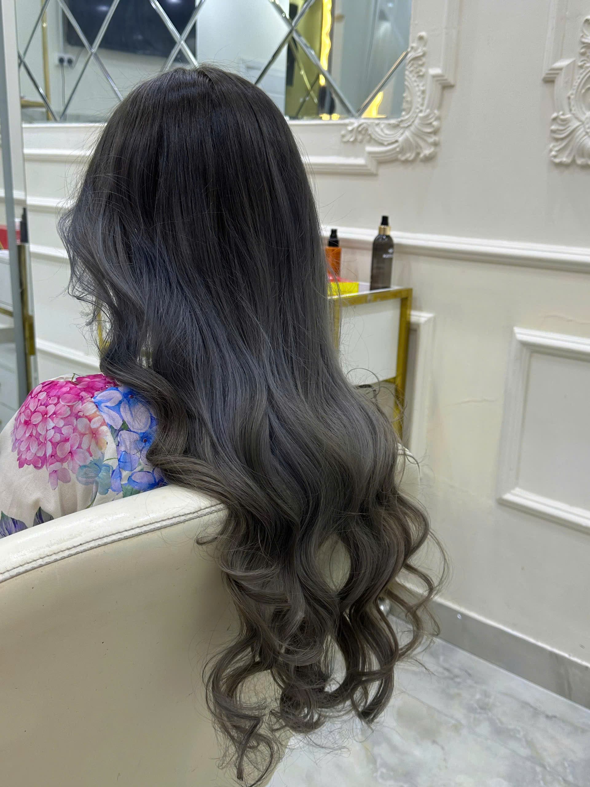 Classic French manicure nail design at beauty salon Dubai