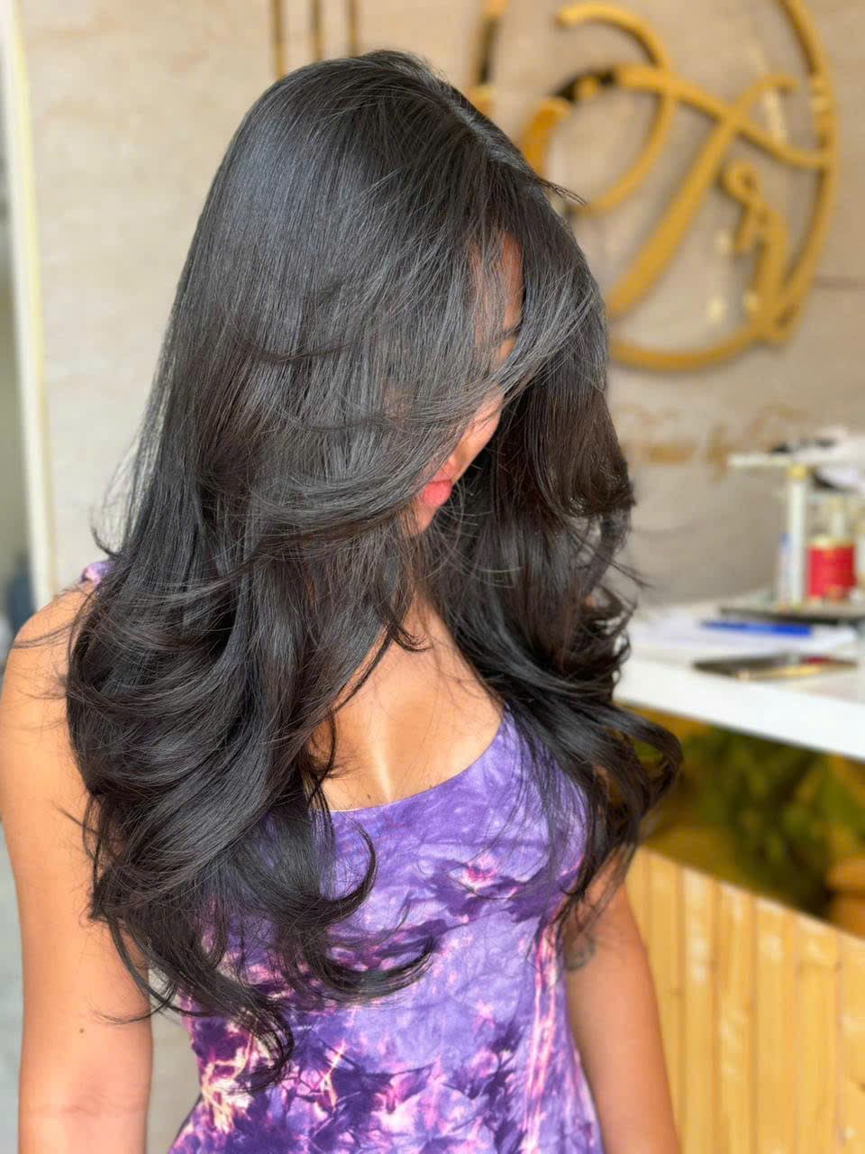 Hair coloring and curl styling by professional stylists